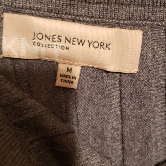 OWT JONES NEW YORK KNIT COLLECTION GREY SKIRT SZ M - Picture 7 of 8